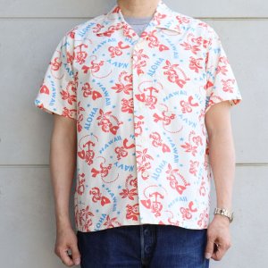 画像2: SUN SURF サンサーフ SS39280 COTTON RIPSTOP OPEN SHIRT “SAILOR MOKU STARS” コットンリップストップ オーバープリント セーラーモクスター ラハイナ・カジュアルズ ミリタリー NAVY ハワイアンシャツ アロハシャツ