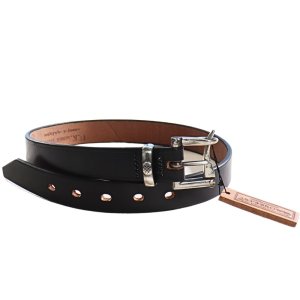 画像2: ARTBROWN アートブラウン EGB33002AB UK SADDLE LEATHER FIREMAN BELT 33mm幅ファイヤーマンベルト ニッケル UKサドルレザー クイックリリース と 消火ホース の バックル 真鍮 オリジナルベルト 表裏牛革 ベルト レザーベルト 牛革 デニム  日本製 madeinjapan