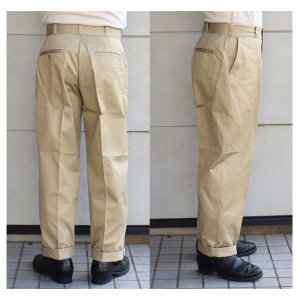 画像2: Wearmasters ウエアマスターズ Lot.720 Heritage Trousers ヘリテージ トラウザー ワークパンツ スラックス ギザコットン ダブルへム ダールブラックのメタルボタン work pants slacks Giza cotton 日本製 madeinjapan