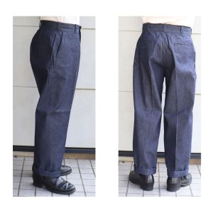 画像2: Wearmasters ウエアマスターズ Lot.344 Heritage Denim Trousers ヘリテージ デニム トラウザース ワークパンツ スラックス work pants denim slacks レギュラーフィット regular fit ムラ糸インディゴデニム Uneven yarn indigo denim コットン cotton 日本製 madeinjapan