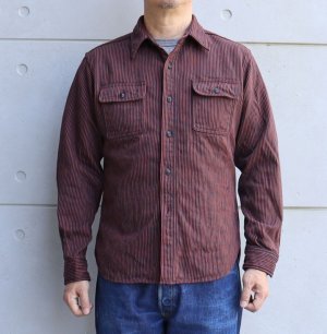 画像2: DELUXEWARE デラックスウエア HV-01 HICKORY NEL SHIRT ヒッコリーネルシャツ ヘビーネル nel flannel shirts 旧式織機 デニムの柄モノ長袖 長袖シャツ long sleeve コットン  cotton 日本製 madeinjapan