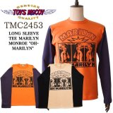 TOYS McCOY トイズマッコイ TMC2453 LONG SLEEVE TEE MARILYN MONROE "OH・MARILYN" ロングTシャツ Tシャツ ロングスリーブ 長袖Tシャツ long sleeves コットン  cotton 日本製 madeinjapan