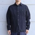 画像2: BUZZ RICKSON'S バズリクソンズ BR29143 /WILLIAM GIBSON COLLECTION BLACK CHAMBRAY WORK SHIRTS 米海軍 ユーティリティ シャツ ブシャンブレーシャツ ワークシャツ ミリタリーシャツ ヴィンテージ  復刻 経年変化 長袖シャツ (2)