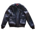 画像4: Y'2 LEATHER ワイツーレザー INDIGO HORSE Type A-2 インディゴ ホース cotton dyed twill コットン ツイル talon タロン 馬革 本革 天然 leather jacket レザージャケット red cotton lining レッドコットン horsehide ホースハイド 藍 アウター 日本製 madeinjapan 