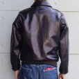 画像3: Y'2 LEATHER ワイツーレザー INDIGO HORSE Type A-2 インディゴ ホース cotton dyed twill コットン ツイル talon タロン 馬革 本革 天然 leather jacket レザージャケット red cotton lining レッドコットン horsehide ホースハイド 藍 アウター 日本製 madeinjapan 