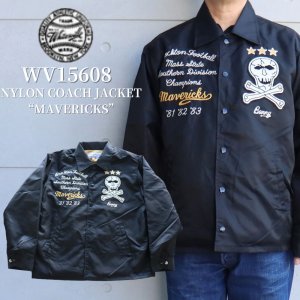 画像1: WHITESVILLE ホワイツビル NYLON COACH JACKET “MAVERICKS”  Football ナイロン コーチジャケット WV15608 フットボール チェーン刺繍 