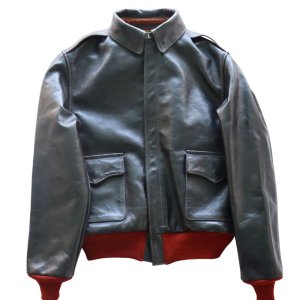 画像2: TOYS McCOY トイズマッコイい TYPE A-2 "TOYS McCOY MFG.CO. RED RIBBED" レザーフライトジャケット TMJ2422 赤リブ leather jacket horsehide ホースハイド