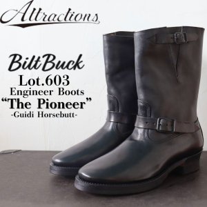 画像1: BILTBUCK ビルトバック Engineer Boots “The Pioneer” Guidi Horsebutt パイオニア エンジニア ブーツ 603 horsebutt leather GUIDI ATTRACTIONS アトラクションズ 天然皮革