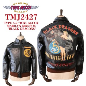 画像1: TOYS McCOY トイズマッコイ TYPE A-2 TYPE A-2 TOYS McCOY MFG.CO. MARILYN MONROE "BLACK DRAGONS" レザーフライトジャケット TMJ2427 leather jacket horsehide ホースハイド マリリン・モンロー