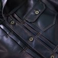 画像8: Y'2 LEATHER ワイツーレザー INDIGO HORSE 1st Type JACKET インディゴホース ファストタイプ ジャケット IB-140  horsehide ホースハイド 馬革 レザージャケット leather jacket