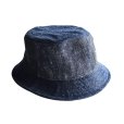 画像2: SAMURAI JEANS サムライジーンズ デニムランダムバケットハット Denim Random Bucket Hat SJ401BH-RD ワンウォッシュ 帽子 (2)