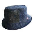 画像3: SAMURAI JEANS サムライジーンズ デニムランダムバケットハット Denim Random Bucket Hat SJ401BH-RD ワンウォッシュ 帽子