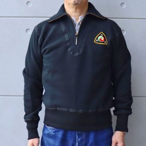 画像2: CUSHMAN クッシュマン HALF ZIP TURTLE SWEAT (KEYSTONE MC) ハーフジップ タートルスウェット 26356 アウター 防寒性 保温性