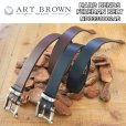 画像1: ARTBROWN アートブラウン NDB330002AB HARD BENDS LEATHER FIREMAN BELT ハード べンズレザー ファイヤーマンベルト 消防ホース 牛革 日本製 madeinjapan (1)