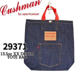 画像1: CUSHMAN クッシュマン 13.5oz XX DENIM TOTE BAG デニムトートバッグ 29371 デニム生地 カバン 鞄 コットン