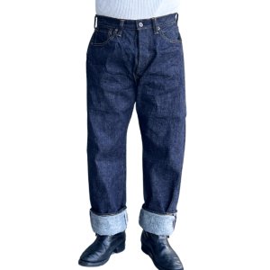 画像2: SAMURAI JEANS サムライジーンズ  零+大戦モデルワイドストレート ZERO PLUS Wide Straight, World War II model  S3100VX 鉄製赤銅松ノ木ボタン デニム ジーンズ 綿 one wash