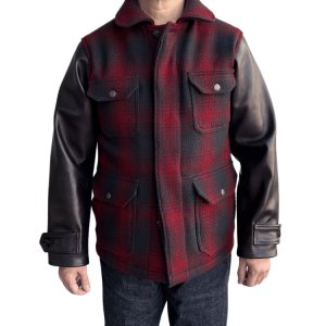 画像2: DELUXEWARE  デラックスウエア D-26 HUNTHING WOOL JACKET ハンティングウールジャケット メリノウール 馬革  ミリタリー生まれのインナーで保温性も◎