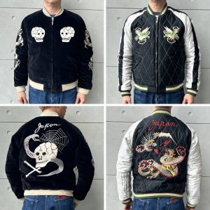 画像2: TAILOR TOYO テーラー東洋 2025年お正月限定アイテム！ TT15666-119 Mid 1950s Style Velveteen Souvenir Jacket “SPIDERWEB, SNAKE & SKULL” × “DRAGON & TIGER”