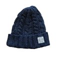 画像2: JELADO ジェラード AB94705ID Cotton Cable Watch Cap コットンワッチキャップ コットン 綿 100% ケーブル編み アラン模様 インディゴ  オールシーズン 男女兼用 フリーサイズ (2)