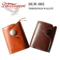 DELUXEWARE デラックスウエア DLW-005 THREEFOLD WALLET 3つ折りウォレット お財布 コンパクト  HORSEHIDE ホースハイド deluxeware デラックスウエア