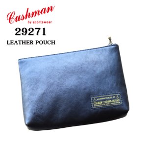 画像1: CUSHMAN クッシュマン 29271 LEATHER POUCH レザーポーチ 牛革 バッグインバッグ WALDES社製 ボールチェーン 日本製 A5サイズ