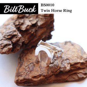 画像1: BILT BUCK ビルトバック BS0010 Twin Horse Ring ツインホースリング ヴィンテージリングを再構築したヘリテージシルバーリングコレクション 925 MadeinJapan