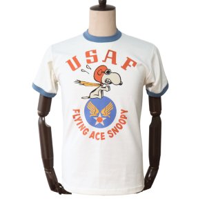 画像2: TOYS McCOY トイズマッコイ TMC2519 SNOOPY TEE " USAF FLYING ACE " 半袖Tシャツ スヌーピーT ミリタリー ウィング& スター リンガーT 米空軍