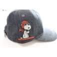 画像4: TOYS McCOY トイズマッコイ TMA2501 10oz BLACK DENIM CAP SNOOPY " 福 "  スヌーピーキャップ ブラックデニム アメカジキャップ 帽子 日本製 madeinjapan