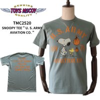 TOYS McCOY トイズマッコイ TMC2520 SNOOPY TEE "U. S. ARMY AVIATION CO." 半袖Tシャツ スヌーピー U.S.ARMY