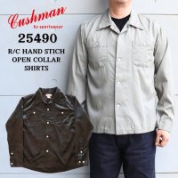 CUSHMAN クッシュマン 25490 R/C HAND STICH OPEN COLLAR SHIRTS レーヨンコットンハンドステッチ オープンカラーシャツ 長袖 long sleeve アメカジ カジュアル