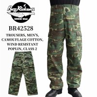 BUZZ RICKSON'S バズリクソンズ BR42528 TROUSERS, MEN'S, CAMOUFLAGE COTTON, WIND RESISTANT POPLIN, CLASS 2  ミリタリーパンツ カモフラ カモフラージュ ワークパンツ トラウザーズ ファティーグパンツ リーフパターン  日本製 madeinjapan