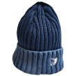 画像2: STUDIO D'ARTISAN ステュディオダルチザン 7481 INDIGO KNIT CAP デニムのような色落ち 経年変化を楽しめる インディゴニットキャップ エイジング加工 (脱色加工) Dインディゴ ダルチザン ニット帽 帽子 (2)