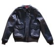 画像4: Y'2 LEATHER ワイツーレザー INDIGO HORSE Type A-2 インディゴ ホース cotton dyed twill コットン ツイル talon タロン 馬革 本革 天然 leather jacket レザージャケット red cotton lining レッドコットン horsehide ホースハイド 藍 アウター 日本製 madeinjapan  (4)