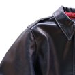 画像7: Y'2 LEATHER ワイツーレザー INDIGO HORSE Type A-2 インディゴ ホース cotton dyed twill コットン ツイル talon タロン 馬革 本革 天然 leather jacket レザージャケット red cotton lining レッドコットン horsehide ホースハイド 藍 アウター 日本製 madeinjapan  (7)