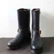 画像14: Y'2 LEATHER ワイツーレザー SUMI DYED HORSE Engineer Boots 墨黒ホース エンジニアブーツ Saddle-core サドル full leather lining brass  (14)