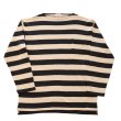 画像11: CUSHMAN クッシュマン 26849 BORDER BOAT NECK TEE ボーダーボートネックTシャツ 8分袖 マリーン cotton コットン (11)