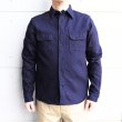 画像2: SAMURAI JEANS サムライジーンズ SSS25-01 蛇柄ジャガードワークシャツ 経年変化で蛇が浮かぶ！ snake pattern jacquard work shirt インディゴ糸  madeinjapan 日本製 (2)