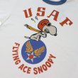 画像6: TOYS McCOY トイズマッコイ TMC2519 SNOOPY TEE " USAF FLYING ACE " 半袖Tシャツ スヌーピーT ミリタリー ウィング& スター リンガーT 米空軍 (6)