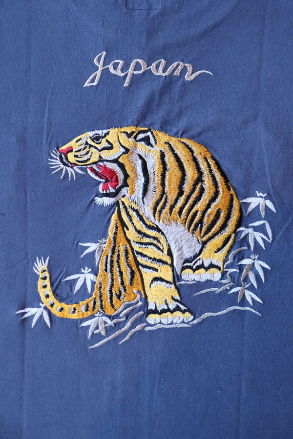 90s デレーノ高校 虎 タイガー トラ 刺繍 厚手 パーカー  A2490