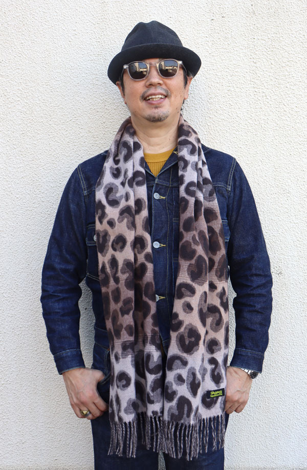 DAPPER'S ダッパーズ Lot.1590 Cashmink Scarf by V.FRAAS 【Leopard