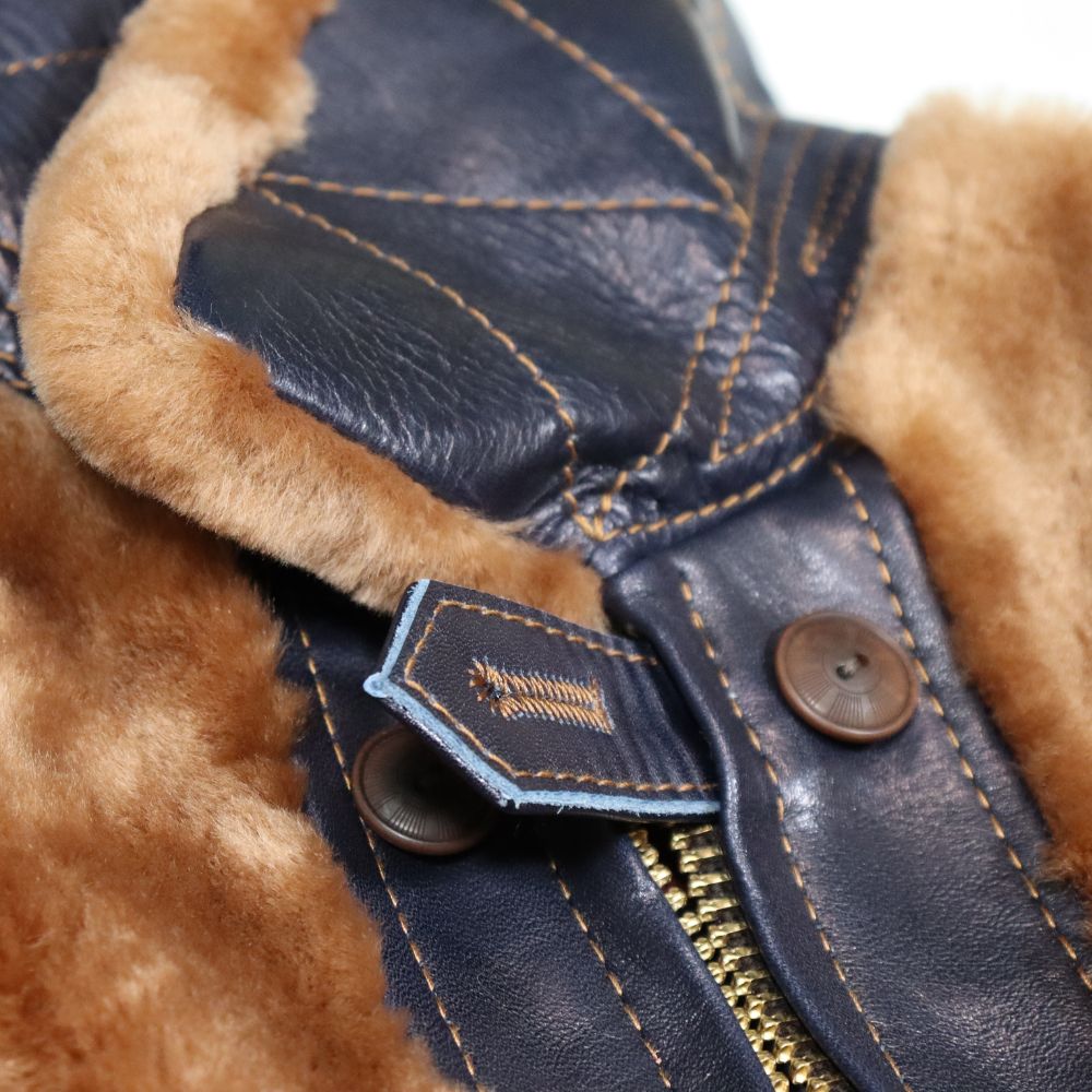 Y'2 LEATHER INDIGO HORSE GRIZZLY JACKET ~ 25th Anniversary Limited ...