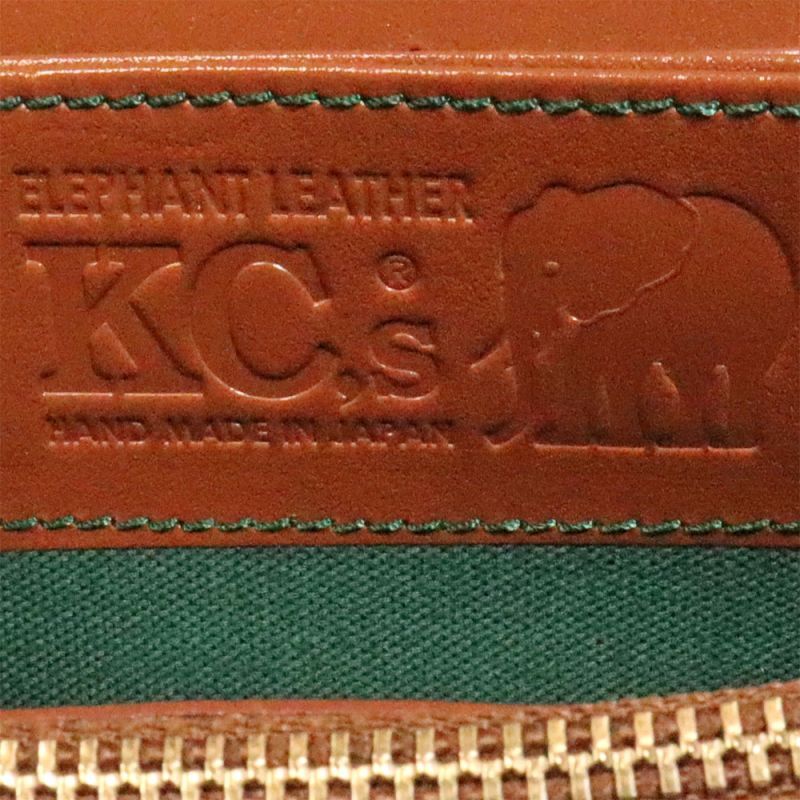 KC's ケイシイズ KRW101A 幸福のシンボル 象革 を使用した 贅沢な ロングウォレット ラウンドジップ エレファント 長財布 本革 象革  エキゾチック レザー グッズ 財布 長財布 ウォレット - TOP