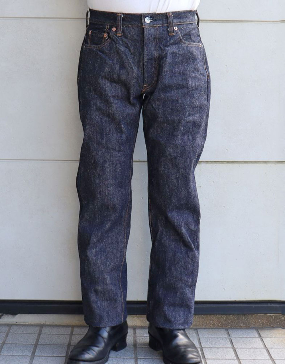 SAMURAI JEANS サムライジーンズ S710XX19OZll 19oz 極 細身意ストレート ワンウォッシュ済み 19oz刀耳セルビッチ  半月 専用革パッチ ヘビーオンス デニム デニムパンツ ジーパン 国産 日本製 - TOP